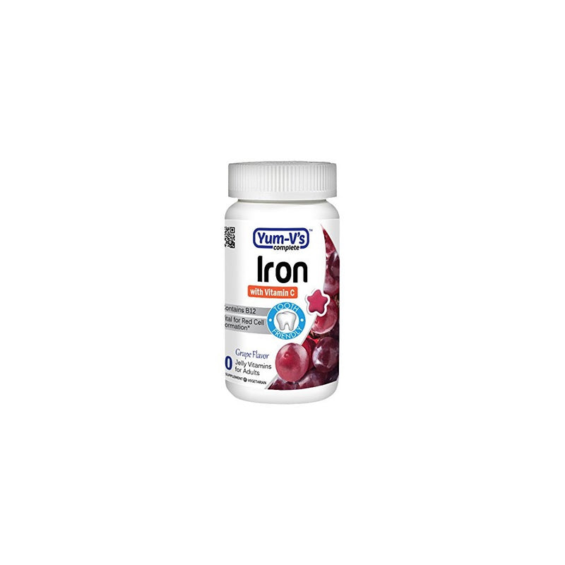 Yum-V's Complete Iron with Vitamin C Jellies, Grape, 60 Count