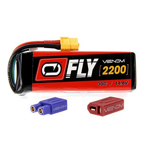 Venom Fly 30C 4S 2200mAh 14.8V LiPo Battery with UNI 2.0 Plug (XT60/Deans/EC3) - Compare to E-flite EFLB22004S30