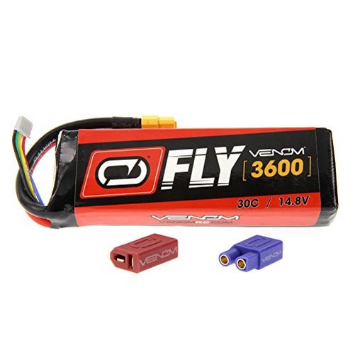 Venom Fly 30C 4S 3600mAh 14.8V LiPo Battery with UNI 2.0 Plug (XT60/Deans/EC3) - Compare to E-flite EFLB33004S50