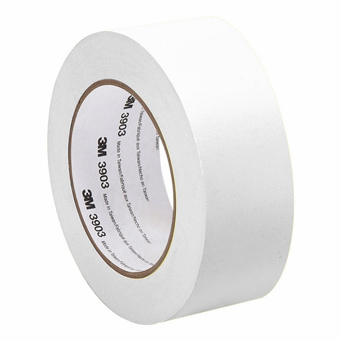 3M White Vinyl/Rubber Adhesive Duct Tape 3903, 2-50-3903-WHITE 12.6 psi Tensile Strength, 50 yd. length, 2" width