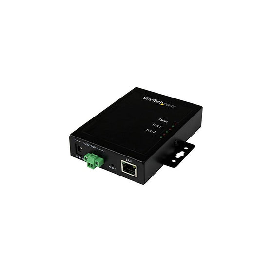 StarTech.com NETRS2322P 2 Port Serial-To-IP Ethernet Device Server, RS232, Metal & Mountable