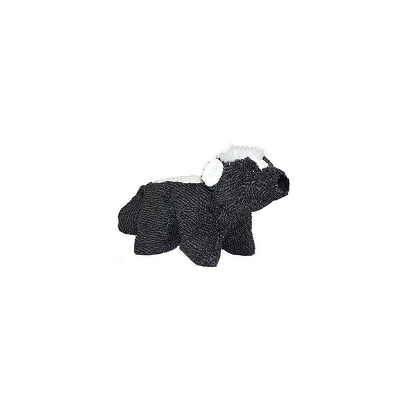HuggleHounds Plush, Durable Knot-Less Squooshie Skunk, Black