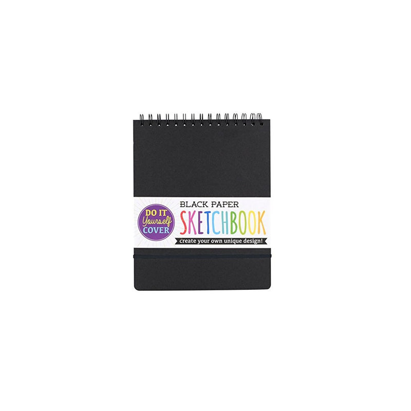 OOLY is now newly OOLY, DIY Sketchbook, Large, 11" x 8", Black (118-SK-BLK)