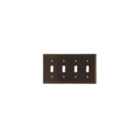 4 Gang Standard 4 Toggle Plate Brown