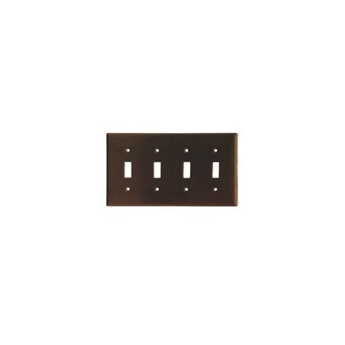 4 Gang Standard 4 Toggle Plate Brown