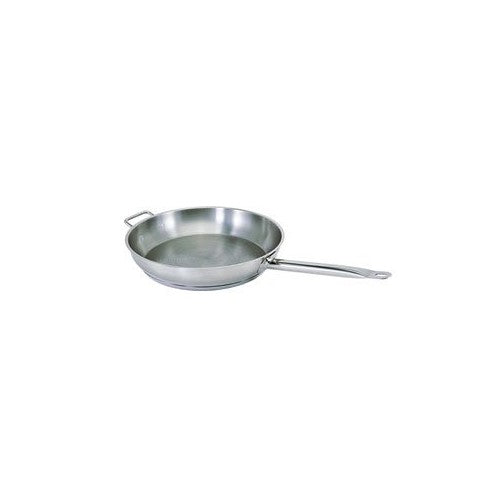 14" COMMERCIAL STAINLESS STEEL NATURAL FINISH FRY PAN - NSF