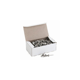 ADVANTUS Aluminum Head Push Pins, Steel 5/8-Inch Point, Silver, 100 per Box (CPAL5)
