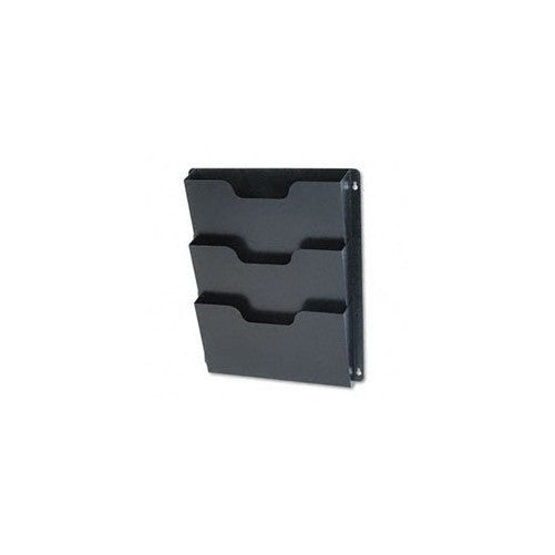 Buddy Products Triple Wall Pocket, Steel, 2.5 x 17.5 x 14.5 Inches, Black (5210-4)