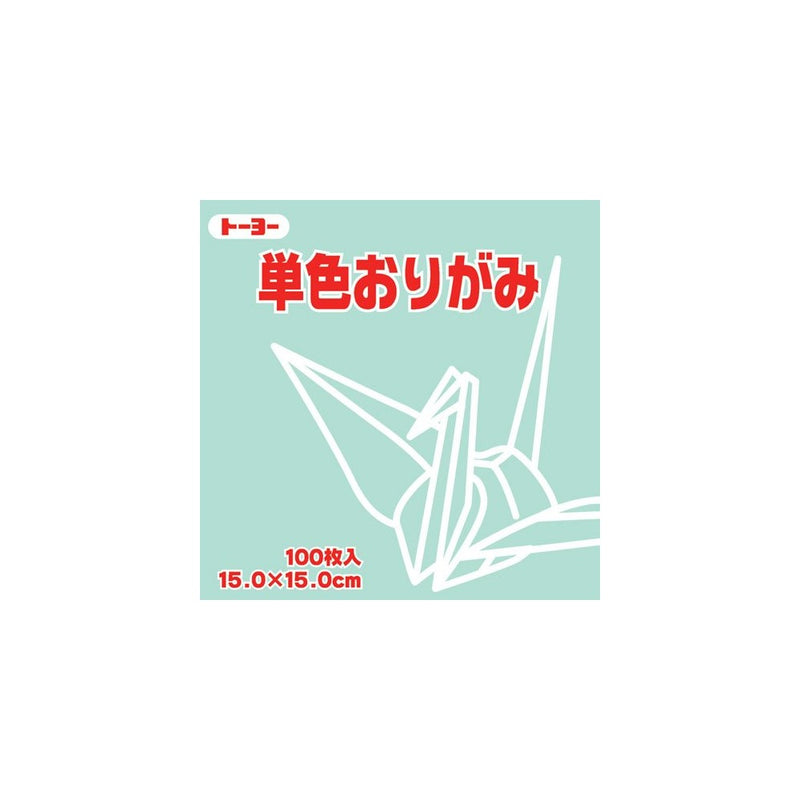 Toyo Origami Paper Single Color - Light Green - 15cm, 100 Sheet (1)