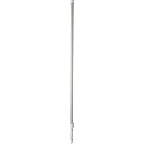 Vikan 29755 31.8"-112.50" Telescopic Aluminum Extension Handle with Threaded Tip, 1.26" Diameter, White