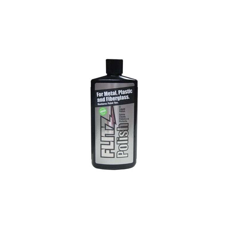 Flitz LQ 04587 Green Metal, Plastic and Fiberglass Polish Liquid, 7.6 oz. Bottle