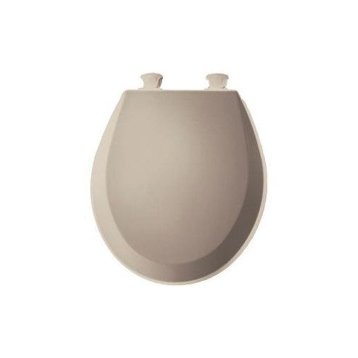 Bemis 500EC068 Molded Wood Round Toilet Seat With Easy Clean and Change Hinge, Fawn Beige