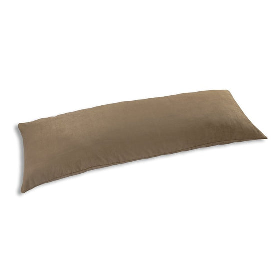 Newpoint International Inc Microsuede Body Pillow Cover With Double Sided Zippers, Camel