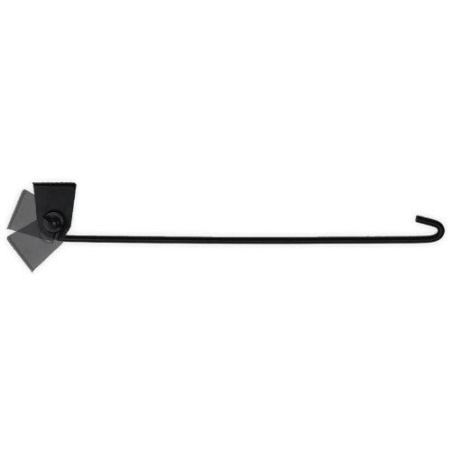 Garden Flag Post Gloss Black Solid Steel