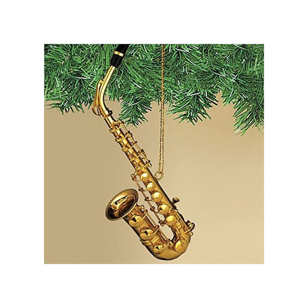 Musical Instrument Christmas Ornament (4.5" Gold Saxophone)