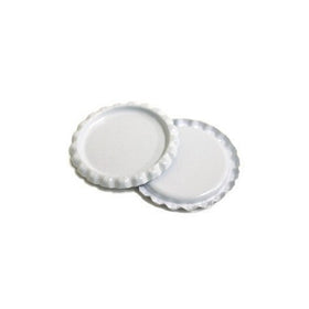 50 Flattened White ON BOTH SIDES Colored Bottlecaps Flat Color two Side New