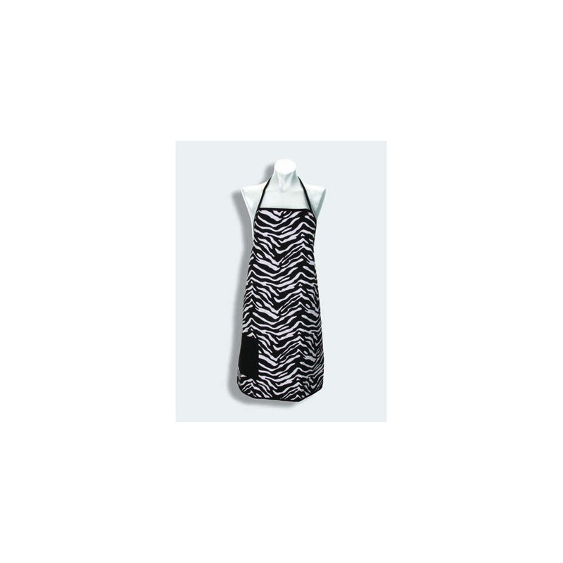 Spoontiques Zebra Print Apron, Black