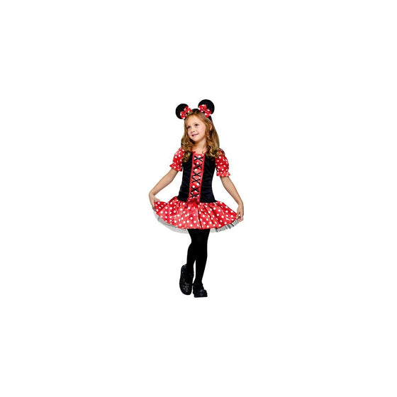 Fun World Costumes Baby Girl's Little Miss Mouse Toddler Costume, Black/Red, Small