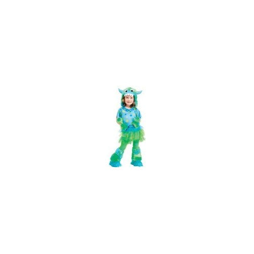 Fun World Costumes Baby Girl's Monster Miss Toddler Costume, Blue, Small (24 mos-2T)