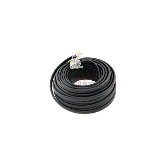 Cable N Wireless Black 100 Feet Phone Line Cord Telephone Extension Cable RJ-11 Plug (US Seller)