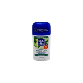 Kiss My Face Active Life Deodorant, Cucumber Green Tea 2.48 oz (Pack of 3)