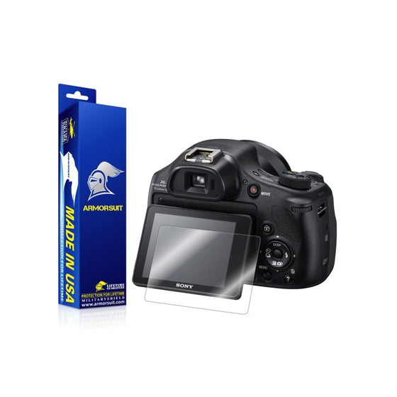 ArmorSuit MilitaryShield - Sony DSC-HX400V Camera Screen Protector Anti-Bubble Ultra HD - Extreme Clarity & Touch Responsive Shield with Lifetime Free Replacements - Retail Packaging