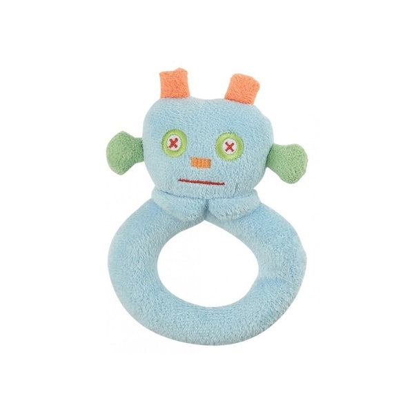 Angel Dear Monster Ring Rattle (Blue Robot)