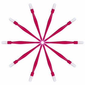 BMC 10pc Hard Rubber Tipped Plastic Handle Nail Art Tool Cuticle Pusher Cleaner