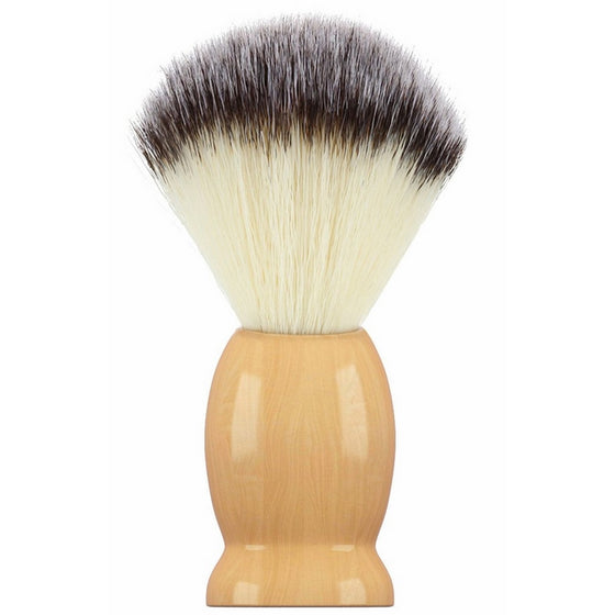 Bassion Hand Crafted 100% Pure Badger Shaving Brush with Hard Wood Handle, Men's Luxury Professional Hair Salon Tool, Engineered to Deliver the Best Shave of Your Life