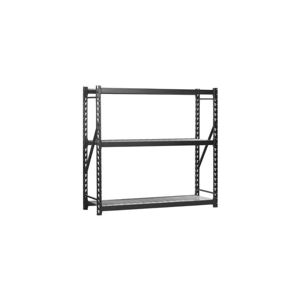 Edsal 72"H x 77"L x 24"WSteel Welded Storage Rack, Black