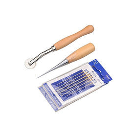 Antkits Leather Factory Hand Tools Kits, Spacer Embossing System Set, Stitching Awl, and Big Eye Sewing Needles