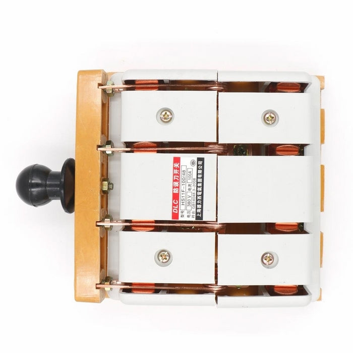 Baomain 4 Pole Double Throw Electric Brake Safety Knife Switch 380V 100A