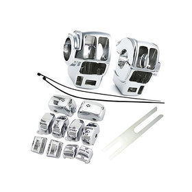 Metal Switch Housings Caps Set for Harley Davidson Electra Glide Road King Tri Glide 1996-2013