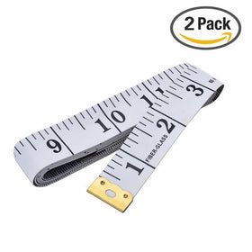 APUXON Soft Tape Measure (79-Inch 2Pack), Body Measurement Sewing Tailor Cloth Ruler (White)