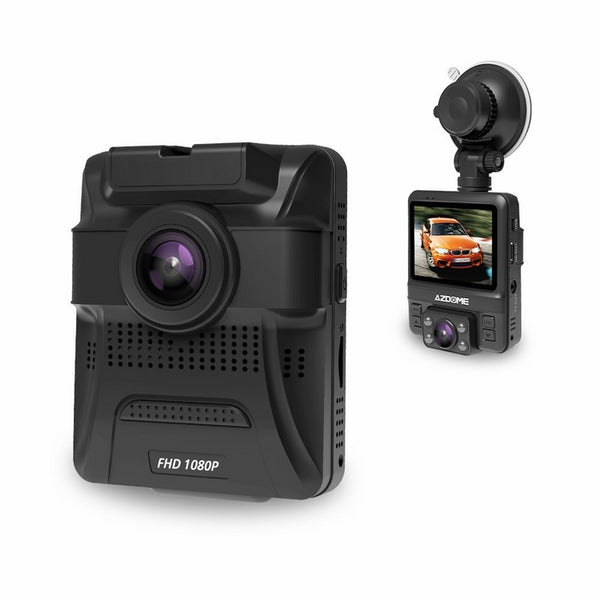 1080P Dash Cam with 2.4" 6-Lane Dual Lens 170° Wide-Angle Lens, Dashboard Camera Recorder with G-Sensor, Loop Recording, Night Vision, Parking Guard for Uber LYFT by AZDOME