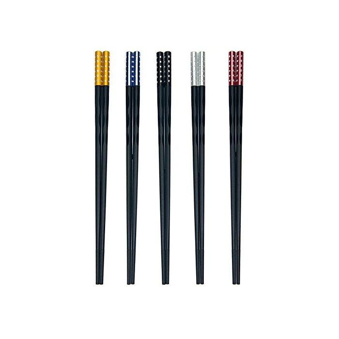 Bairun Japanese Non-slip Alloy Chopsticks Luxury Reusable Chopsticks Family Use 5 Pairs/Set