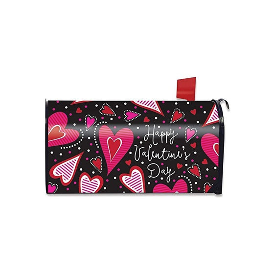 Dancing Hearts Valentine's Day Large Mailbox Cover Primitive Oversized