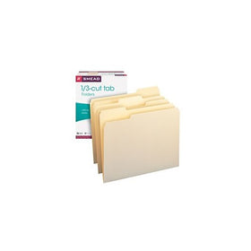 Smead Manila File Folder, 1/3-Cut Tab, Letter Size, Manila, 100 per Box (10330)