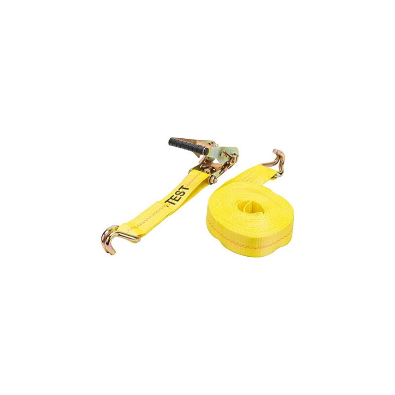 Keeper 04622 Heavy Duty 27' x 2'' Ratcheting Tie Down, 10,000 lbs Rated Capacity with Double J-Hooks