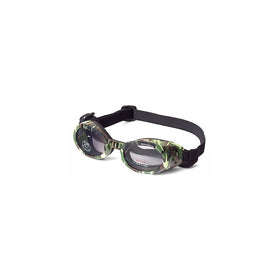 Doggles ILS Dog Goggle sunglasses in Green Camo / Smoke Lens Large