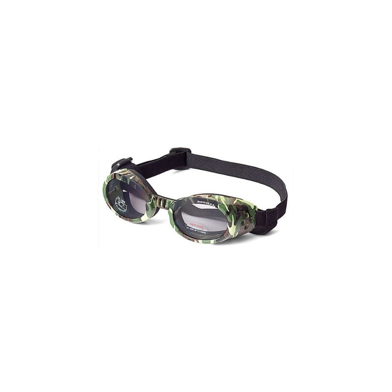 Doggles ILS Dog Goggle sunglasses in Green Camo / Smoke Lens Large