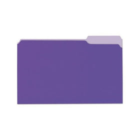 Universal 10525 File Folders, 1/3 Cut One-Ply Top Tab, Legal, Violet/Light Violet (Box of 100)