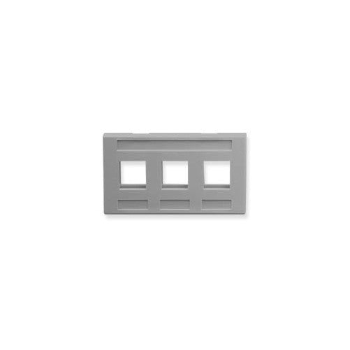 FACEPLATE FURNITURE 3-PORT GRAY