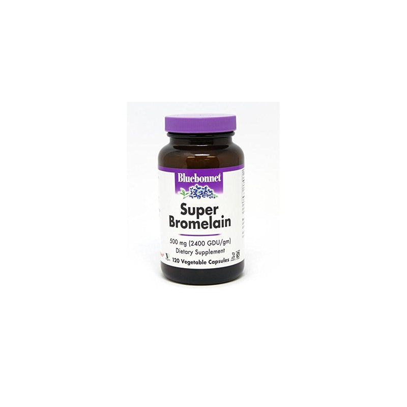 BlueBonnet Super Bromelain Vegetarian Capsules, 500 mg, 120 Count