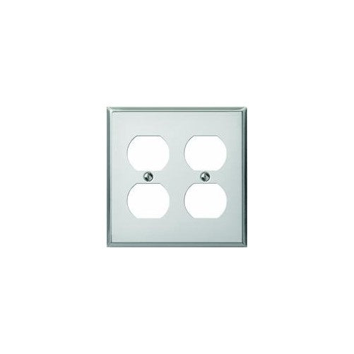 Jackson Deerfield 8CS118 Pro-Plate Steel 2 Duplex Outlet Wall Plate, Chrome Finish