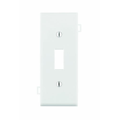 Leviton PSC1-W 1-Gang Toggle Device Switch Wallplate, Sectional, Thermoplastic Nylon, Device Mount, Center Panel, White