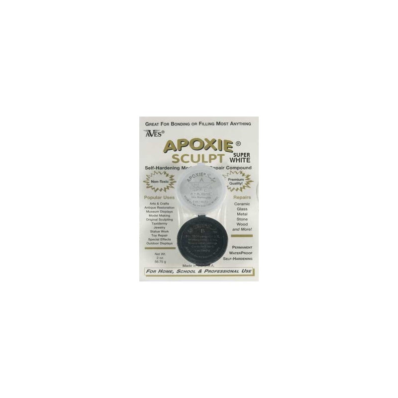 Apoxie Sculpt 1/4 lb. Super White, 2 part modeling compound (A & B)