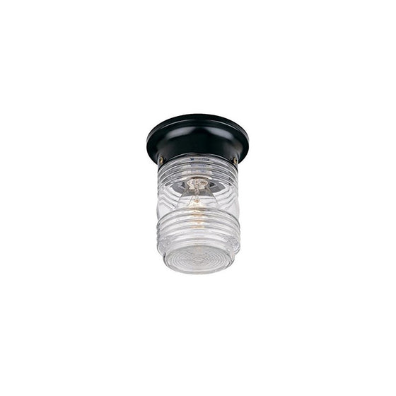 Acclaim 101BK Builder's Choice Collection 1-Light Ceiling Mount Outdoor Light Fixture, Matte Black