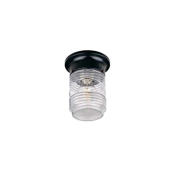 Acclaim 101BK Builder's Choice Collection 1-Light Ceiling Mount Outdoor Light Fixture, Matte Black