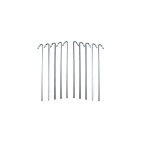 10-Piece Galvanized Steel Tent Pegs - Garden Stakes
